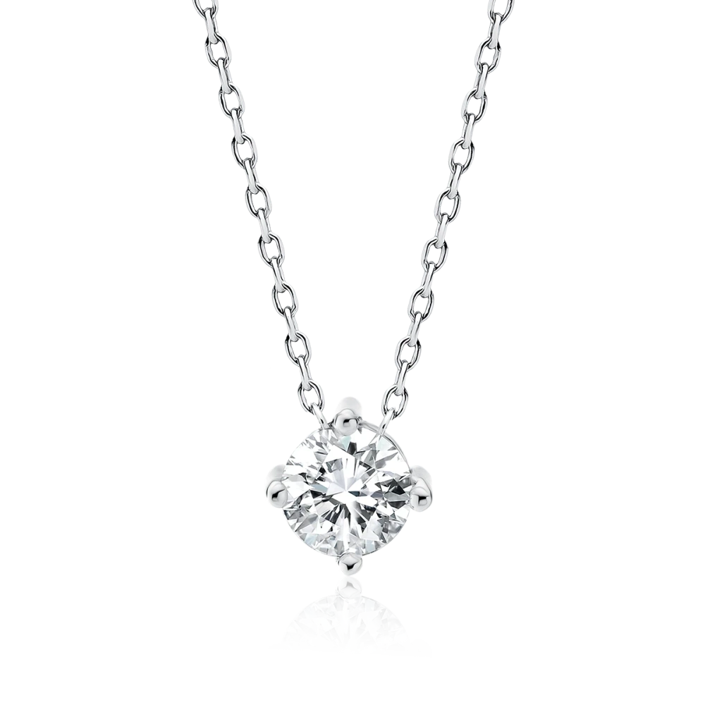 Naszyjnik srebrny z cyrkonią