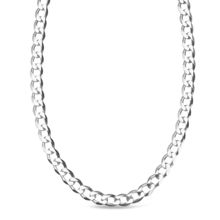 Łańcuszek srebrny rodowany męski pancerka 55 cm