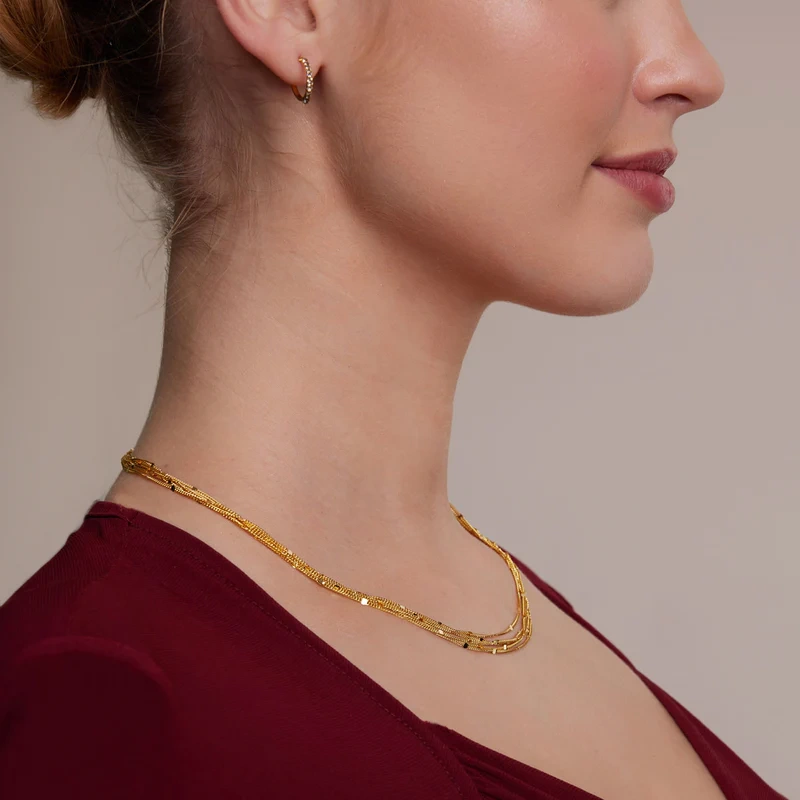 Naszyjnik pozłacany łańcuszkowy