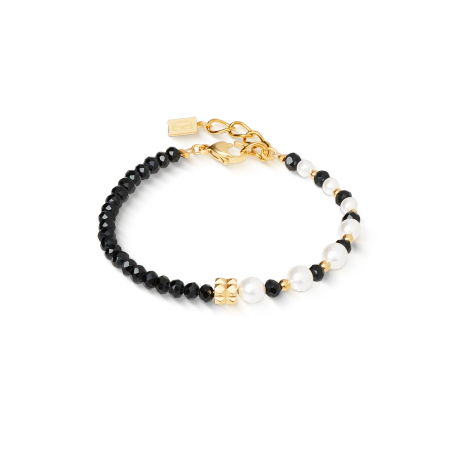 Bransoletka Trinity Spikes złoto-czarna