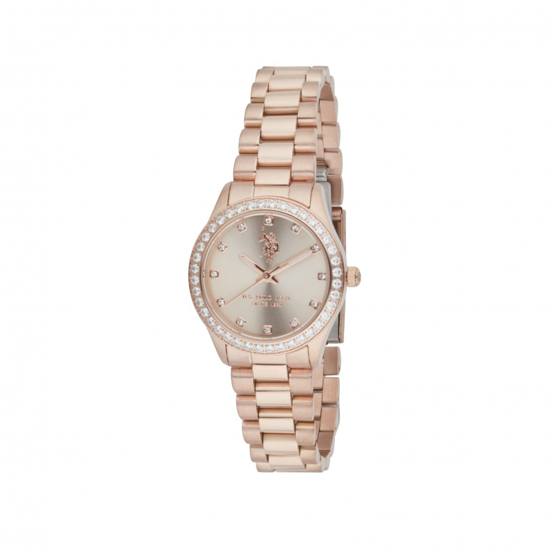 Zegarek damski Polo stal szlachetna pozłacany