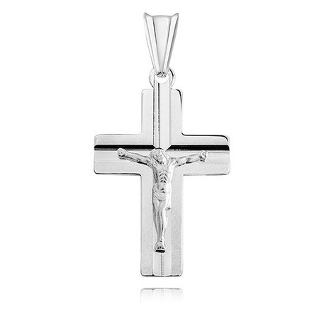 Srebrny krzyżyk z postacią Jezusa Chrystusa