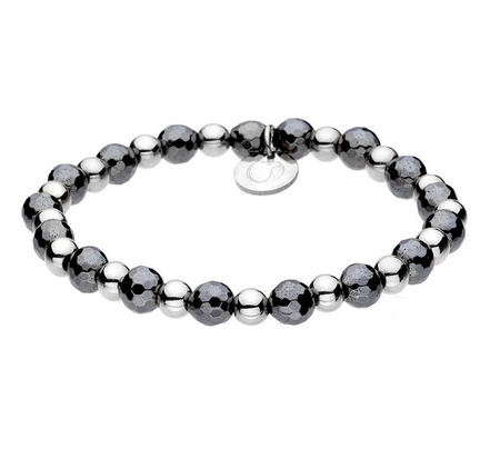 Bransoletka stal szlachetna hematyt