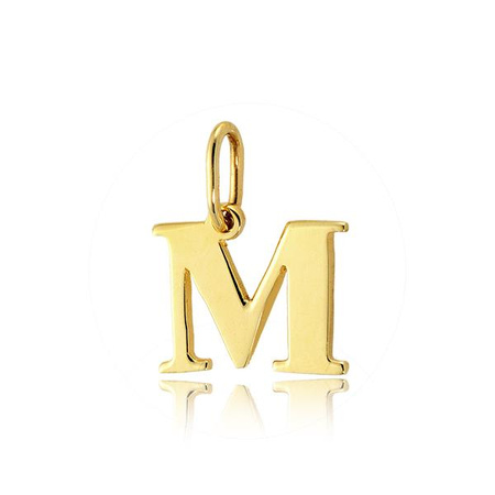 Złota literka M zawieszka