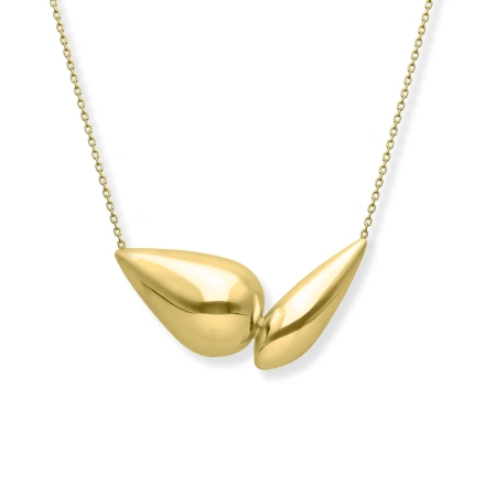 Naszyjnik pozłacany z zawieszką dwie krople