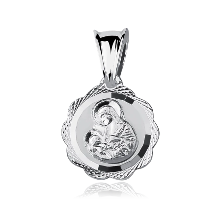 Srebrny medalik Matka Boska Karmiąca