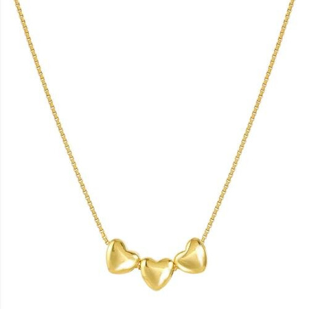 NOMINATION Armonica Naszyjnik pozłacany trzy serca