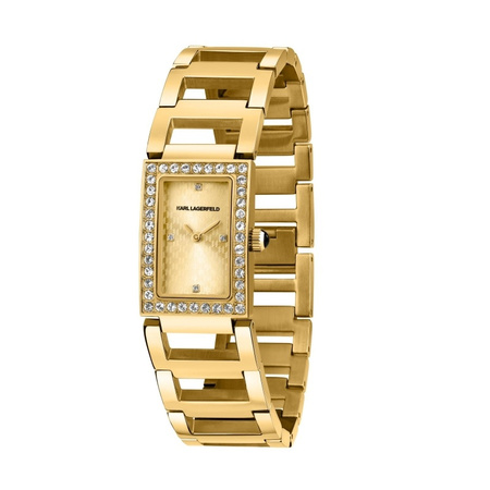 Zegarek damski Karl Lagerfeld stal pozłacana