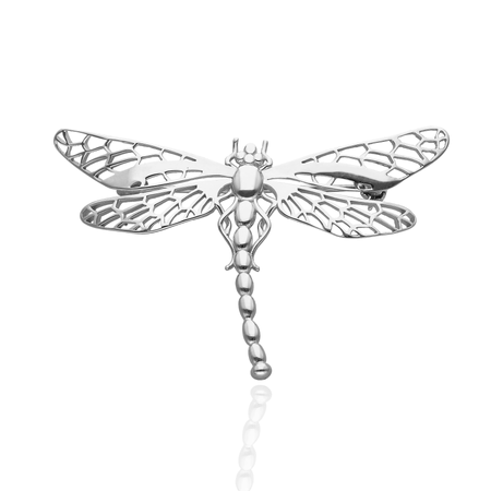 Broszka srebrna ażurowa ważka