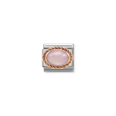Element link do bransoletek opal różowy